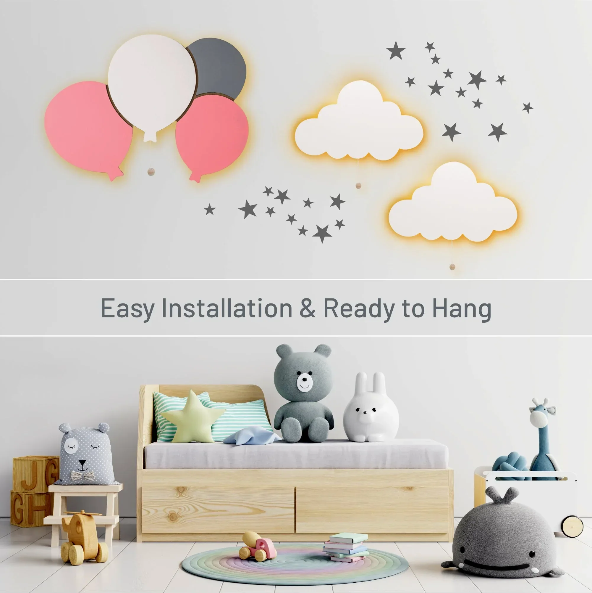 LumiDreams Wall Light - Kid's Decor Nightlight Balloons - Image 4