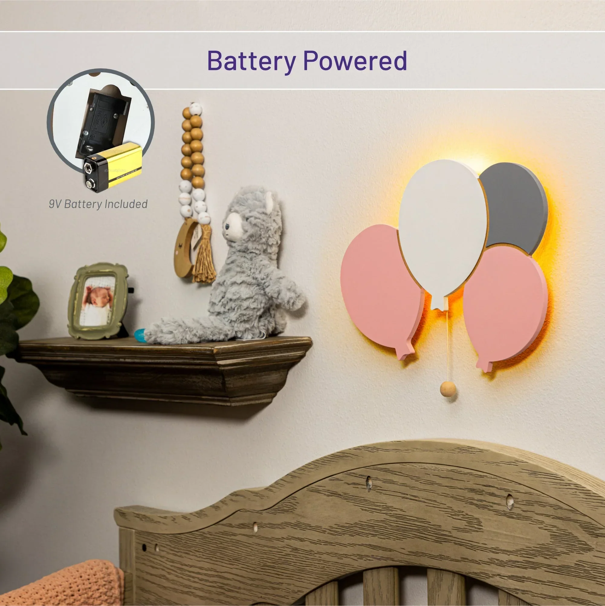 LumiDreams Wall Light - Kid's Decor Nightlight Balloons - Image 6