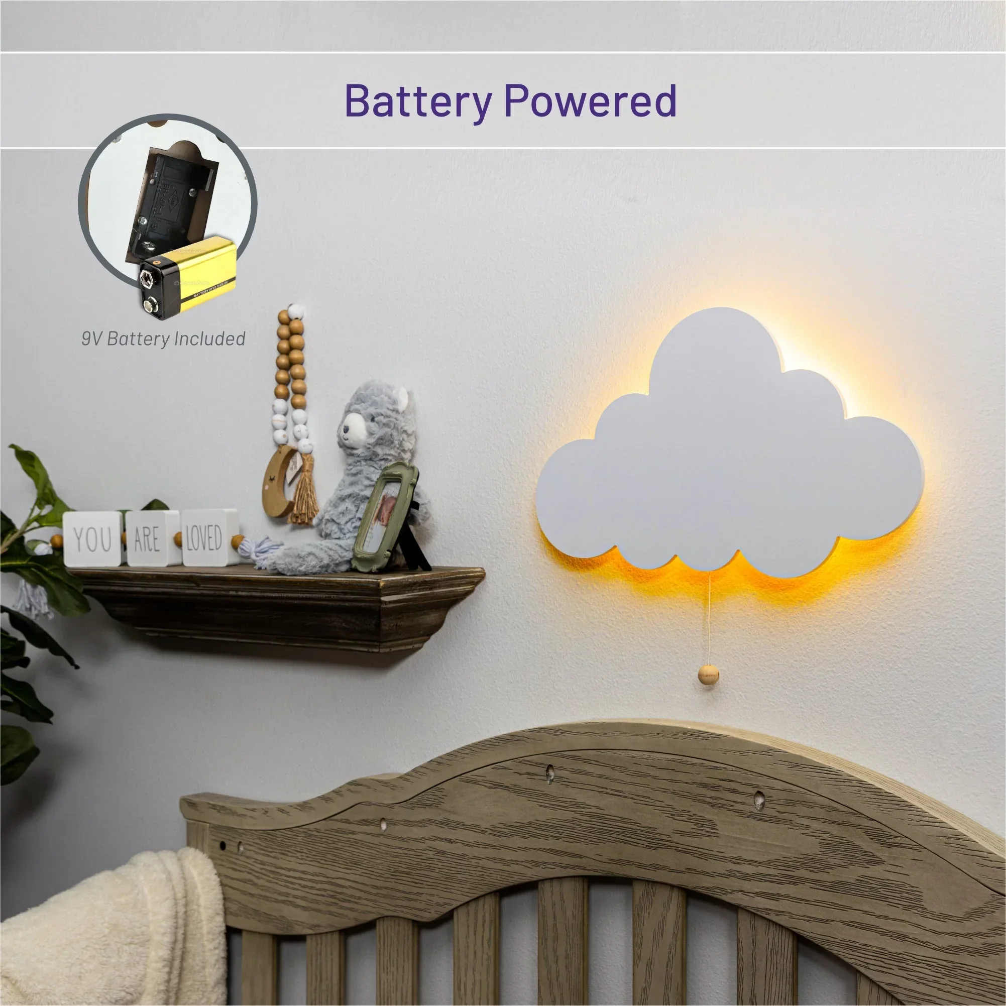 LumiDreams Wall Light - Kid's Decor Nightlight Cloud - Image 6