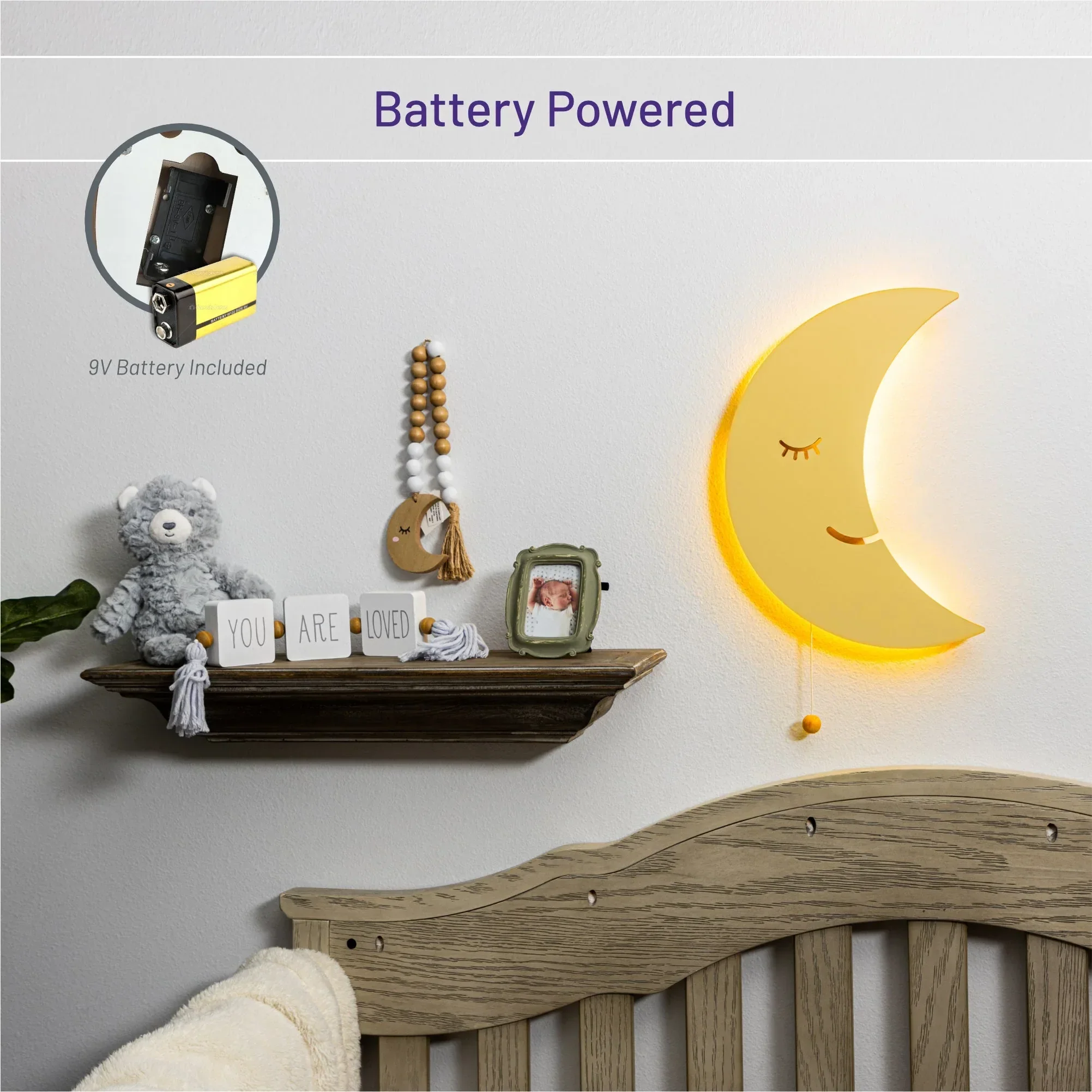 LumiDreams Wall Light - Kid's Decor Nightlight Moon - Image 6