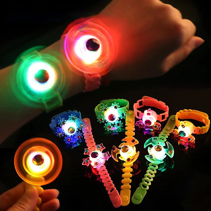Luminous LED Light Fidget Spinner Hand Top Spinners Glow In Dark Light EDC Figet Spiner Finger Stress Relief Toys Kid's Bracelet - Image 2