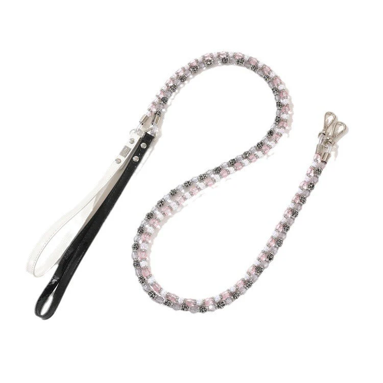 Luxury Beaded Pet Collar & Leash Set – Sparkling Crystal Design - Image 4