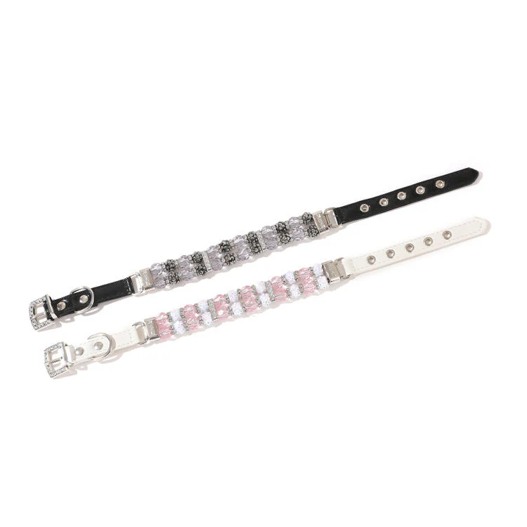 Luxury Beaded Pet Collar & Leash Set – Sparkling Crystal Design - Image 5