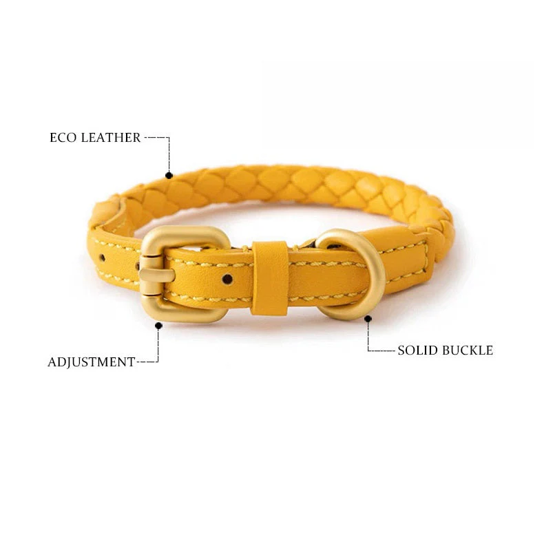 Luxury Braided Leather Dog Collar+Leash Set – Eco-Friendly, Durable, Stylish - Image 6