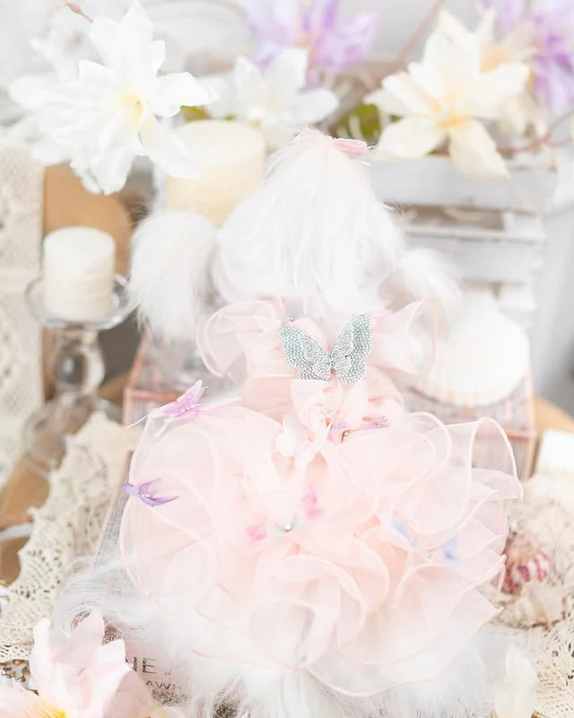 Luxury design dog dress diamond butterfly 2 colors - Image 2