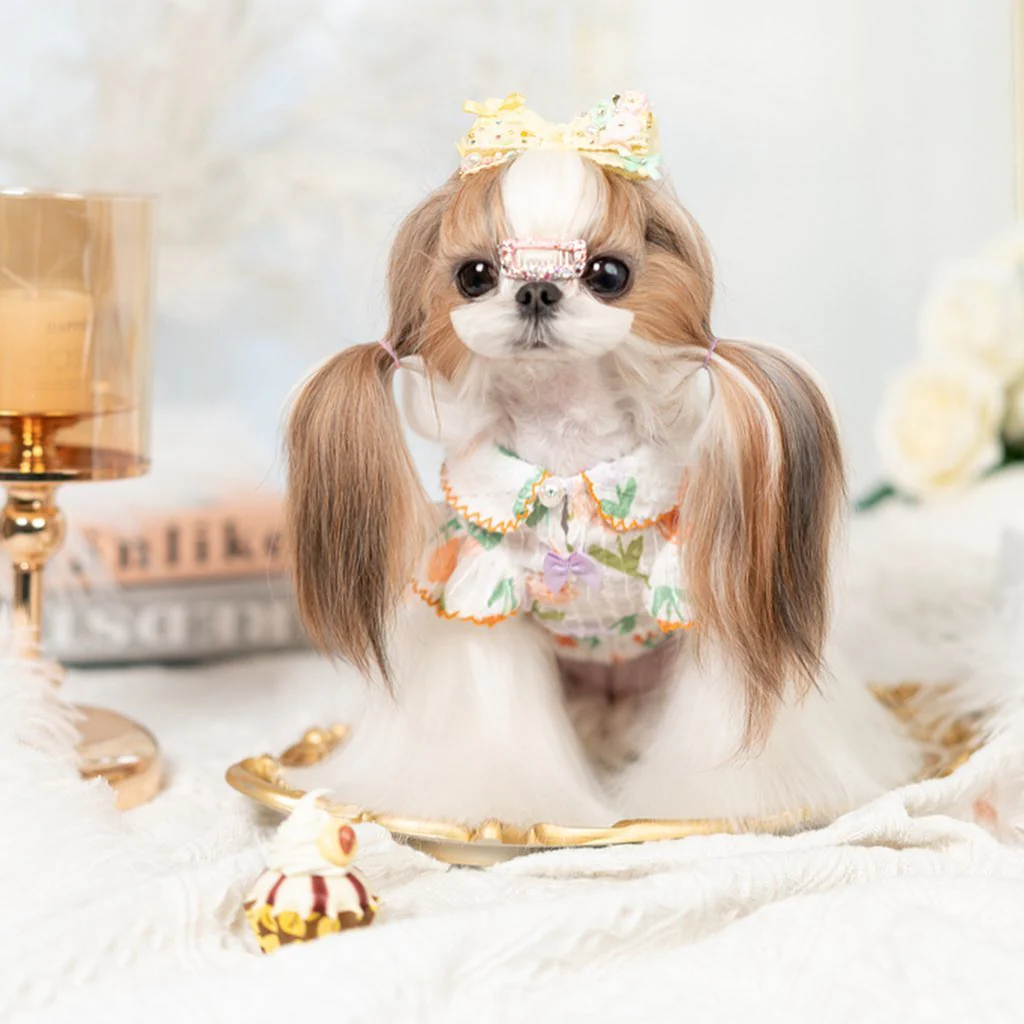 Luxury design dog dress tulip chiffon 2 colors - Image 4
