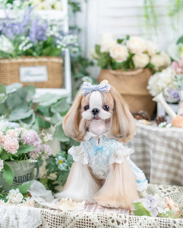 Luxury design dog dress vintage lace - Image 6
