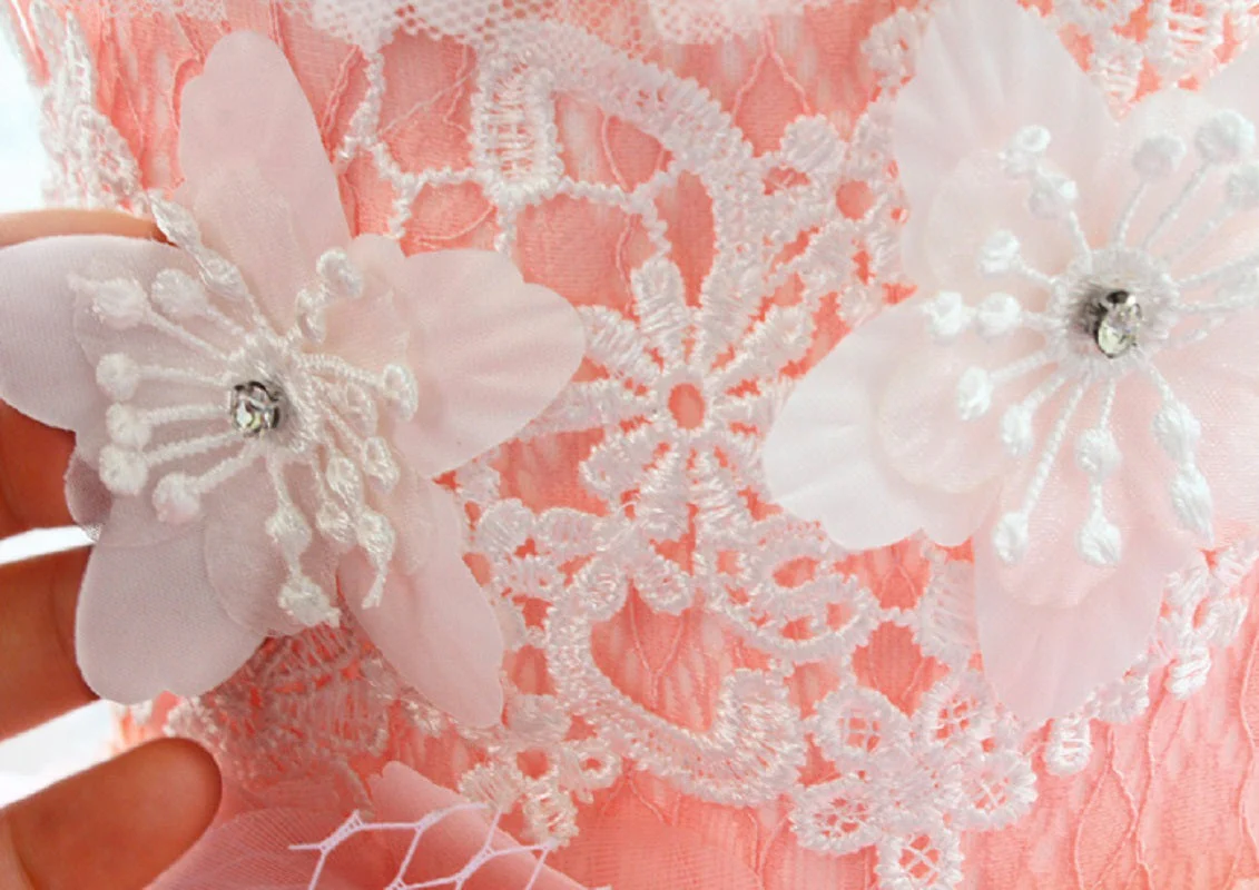 Luxury Dog Clothes Princess Pet Wedding Dress Pink Dog Gown - Image 8