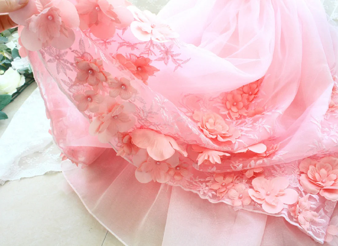 Luxury Dog Clothes Princess Pet Wedding Dress Pink Dog Gown - Image 9