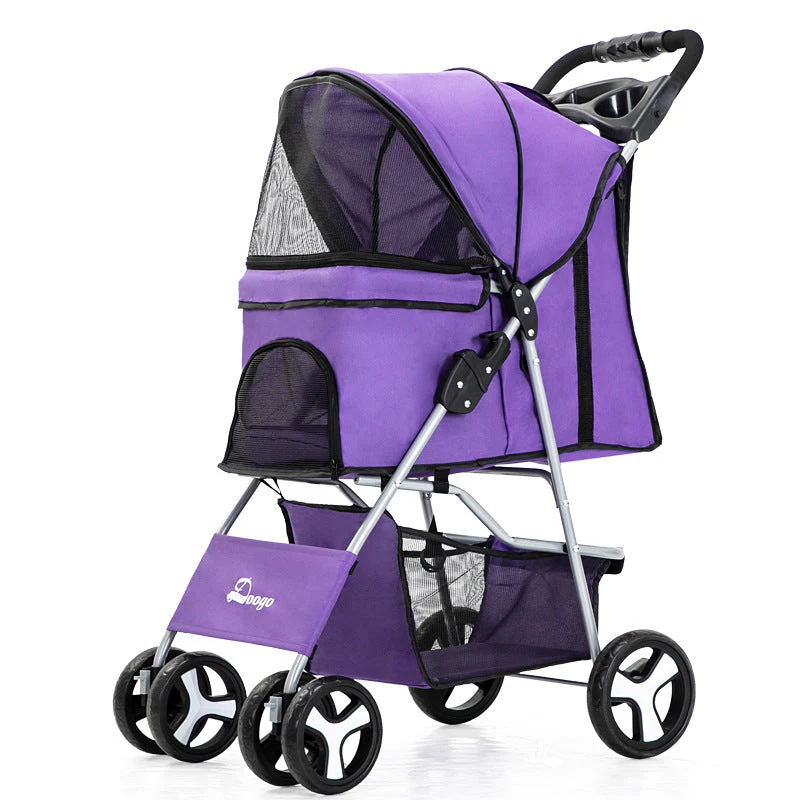Luxury Foldable Pet Stroller – Breathable & Travel-Friendly - Image 11