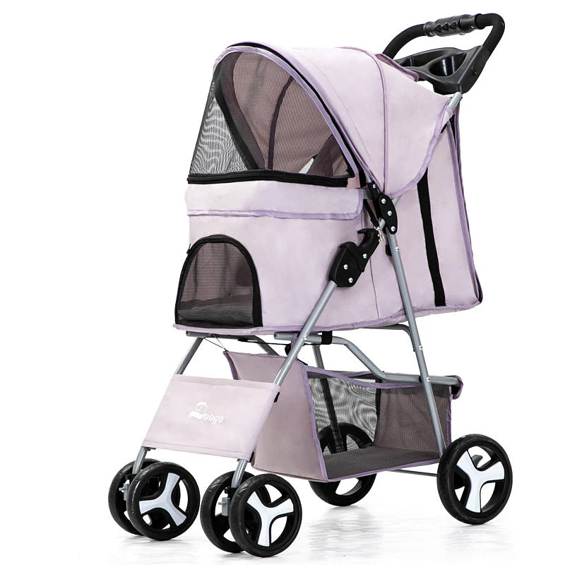 Luxury Foldable Pet Stroller – Breathable & Travel-Friendly - Image 12