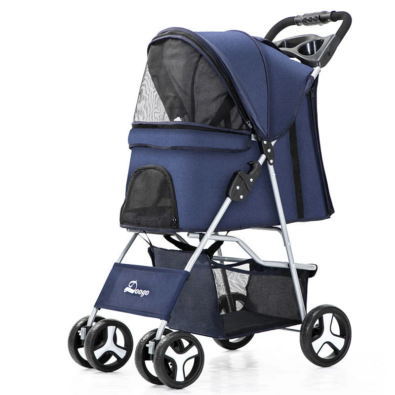 Luxury Foldable Pet Stroller – Breathable & Travel-Friendly - Image 13