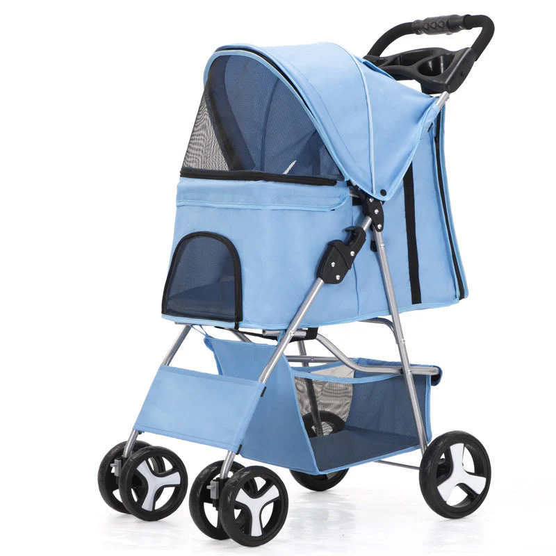 Luxury Foldable Pet Stroller – Breathable & Travel-Friendly - Image 15