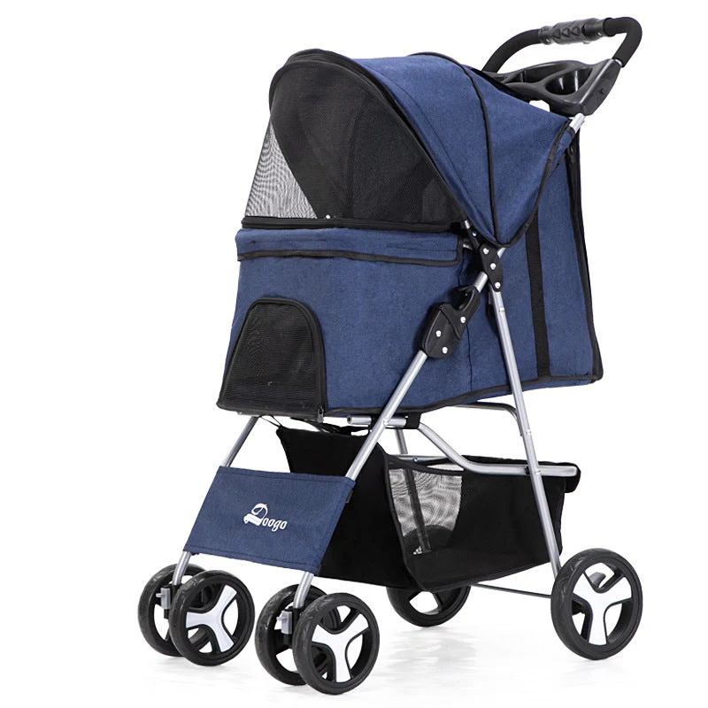 Luxury Foldable Pet Stroller – Breathable & Travel-Friendly - Image 17