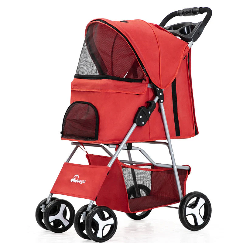 Luxury Foldable Pet Stroller – Breathable & Travel-Friendly - Image 19