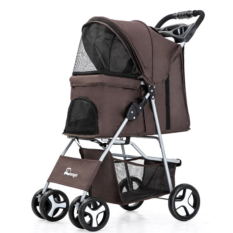 Luxury Foldable Pet Stroller – Breathable & Travel-Friendly - Image 22