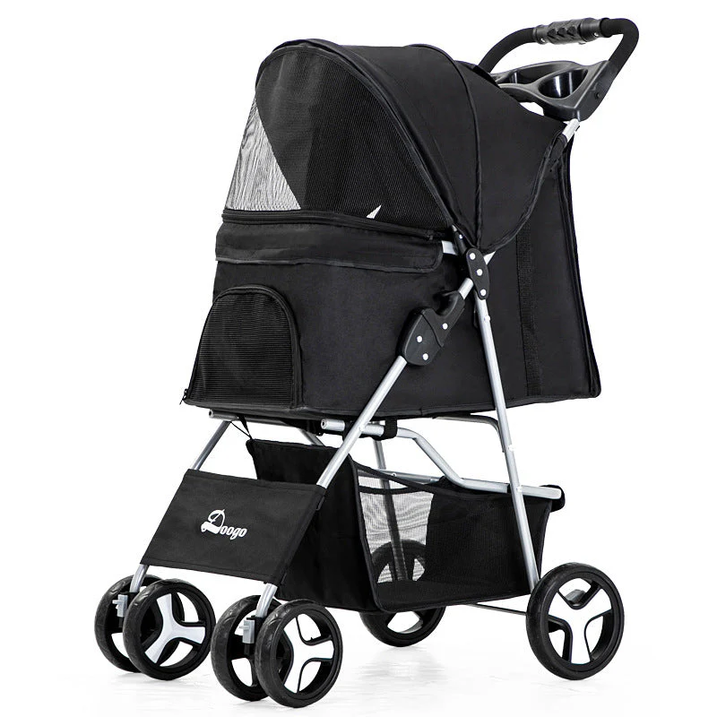Luxury Foldable Pet Stroller – Breathable & Travel-Friendly - Image 23