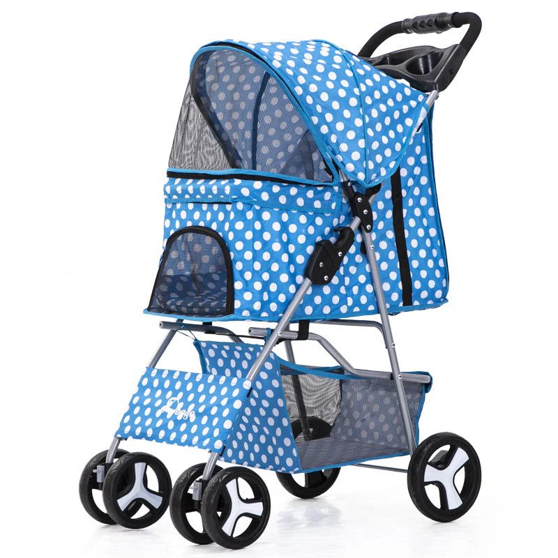 Luxury Foldable Pet Stroller – Breathable & Travel-Friendly - Image 24