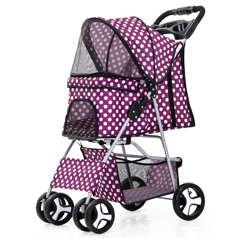 Luxury Foldable Pet Stroller – Breathable & Travel-Friendly - Image 25