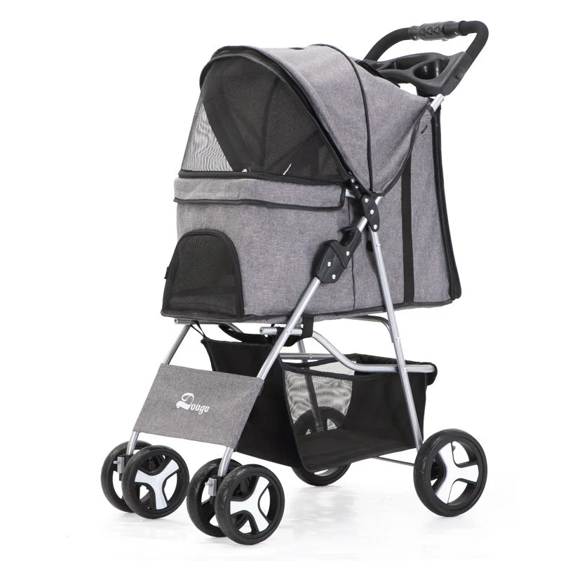 Luxury Foldable Pet Stroller – Breathable & Travel-Friendly - Image 26