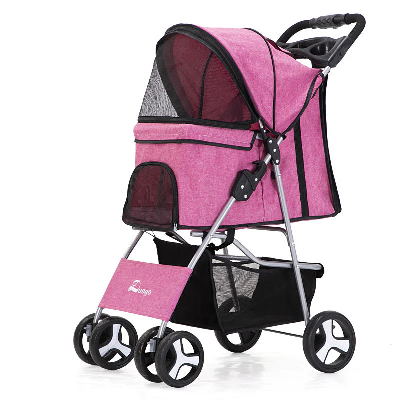 Luxury Foldable Pet Stroller – Breathable & Travel-Friendly - Image 29