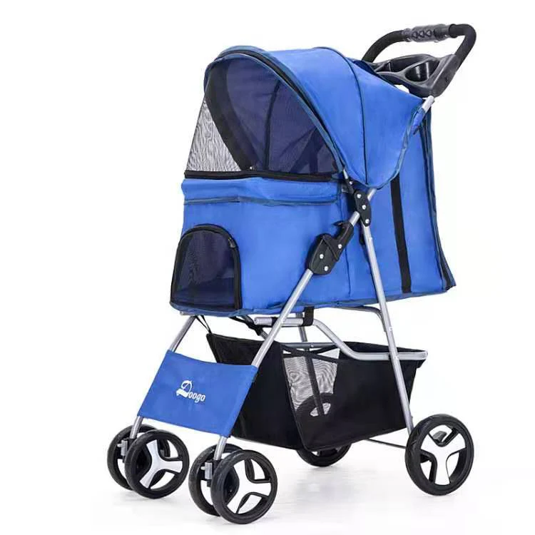 Luxury Foldable Pet Stroller – Breathable & Travel-Friendly - Image 3