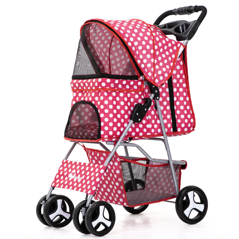 Luxury Foldable Pet Stroller – Breathable & Travel-Friendly - Image 4