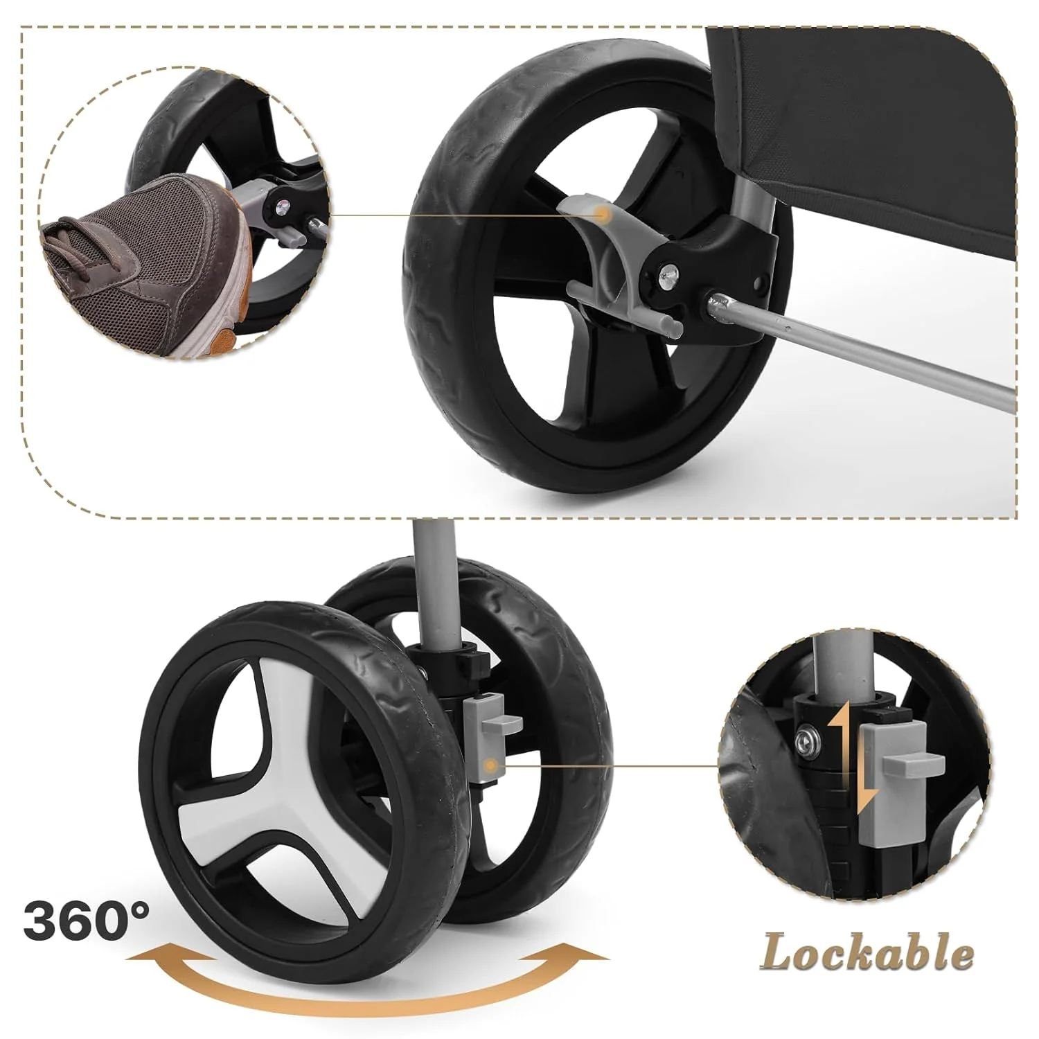 Luxury Foldable Pet Stroller – Breathable & Travel-Friendly - Image 7