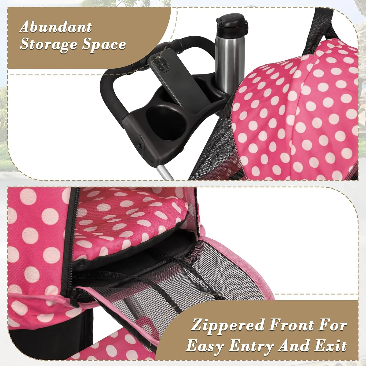 Luxury Foldable Pet Stroller – Breathable & Travel-Friendly - Image 8