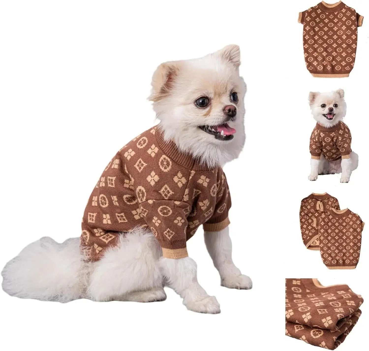 Luxury Knit Dog Sweater for Small Dogs | Warm Designer Pet Outfit (XS–5X) - Image 2