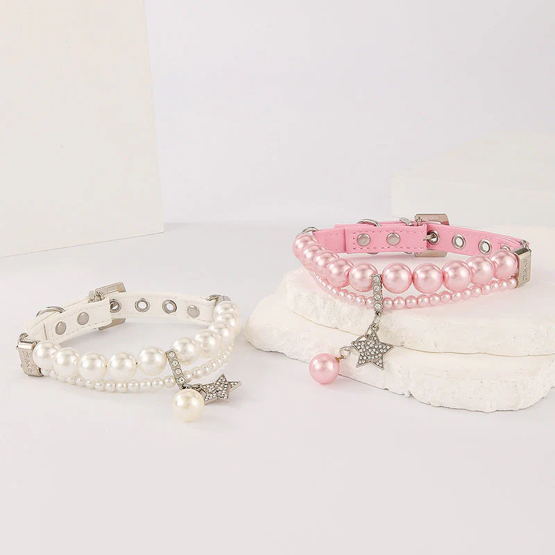 Luxury Pearl Pet Collar and Leash Set – Elegant & Lightweight - Image 4