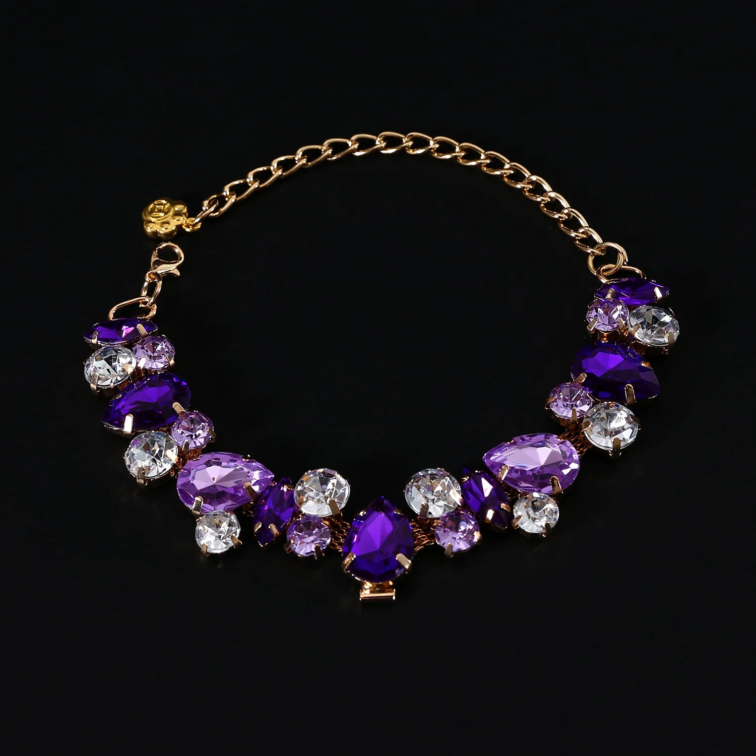 Luxury Pet Necklace – Crystal Beads & Adjustable Chain - Image 2