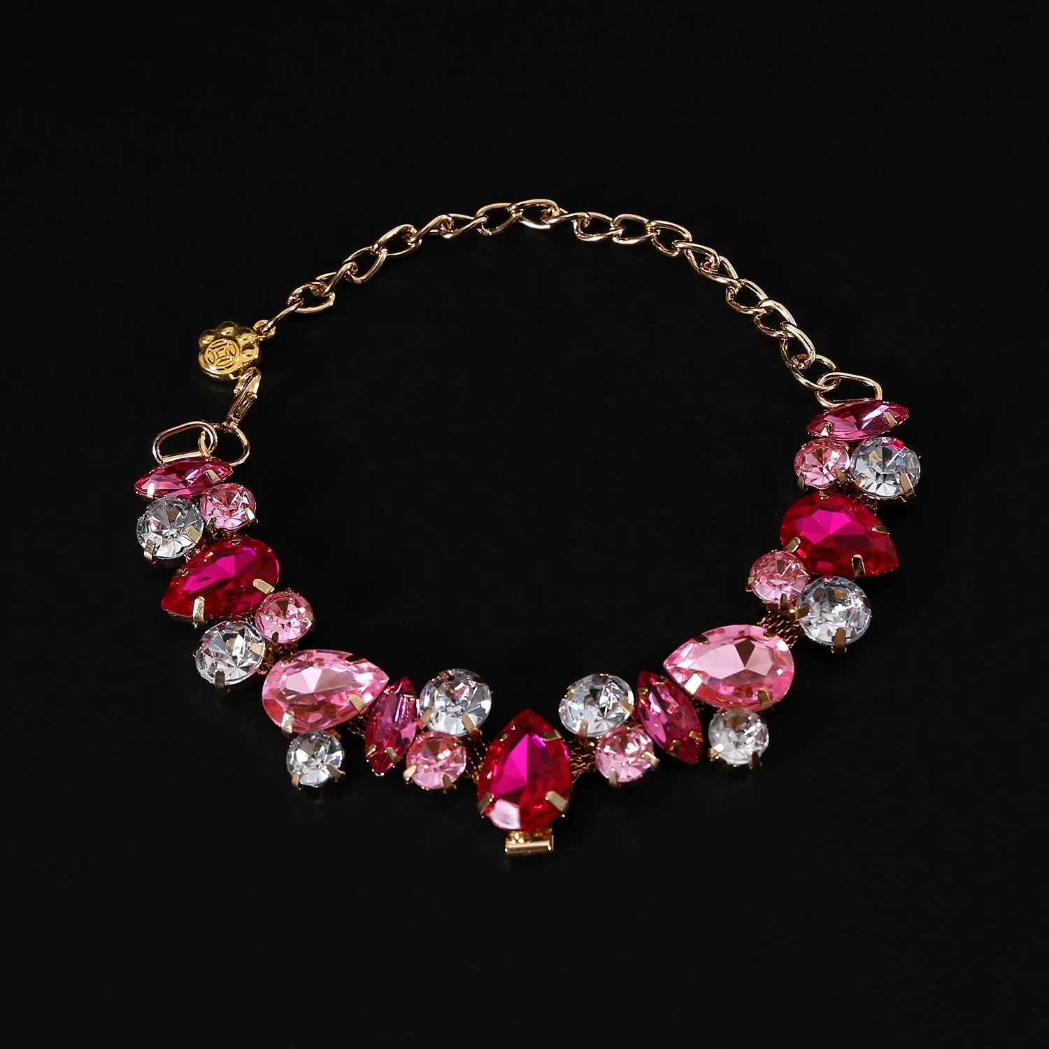 Luxury Pet Necklace – Crystal Beads & Adjustable Chain - Image 3