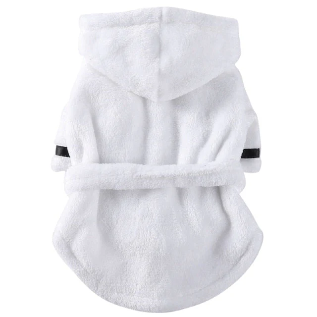 Luxury Soft Pet Dog Puppy Hooded Bathrobe - Image 12