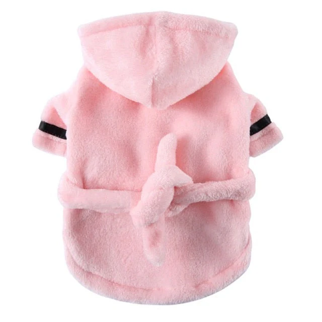 Luxury Soft Pet Dog Puppy Hooded Bathrobe - Image 13