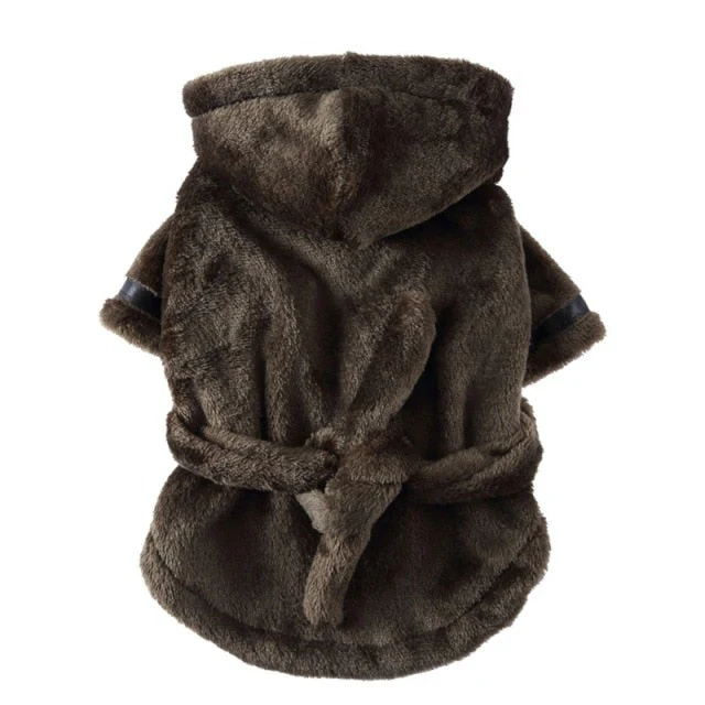 Luxury Soft Pet Dog Puppy Hooded Bathrobe - Image 14