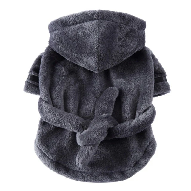 Luxury Soft Pet Dog Puppy Hooded Bathrobe - Image 16