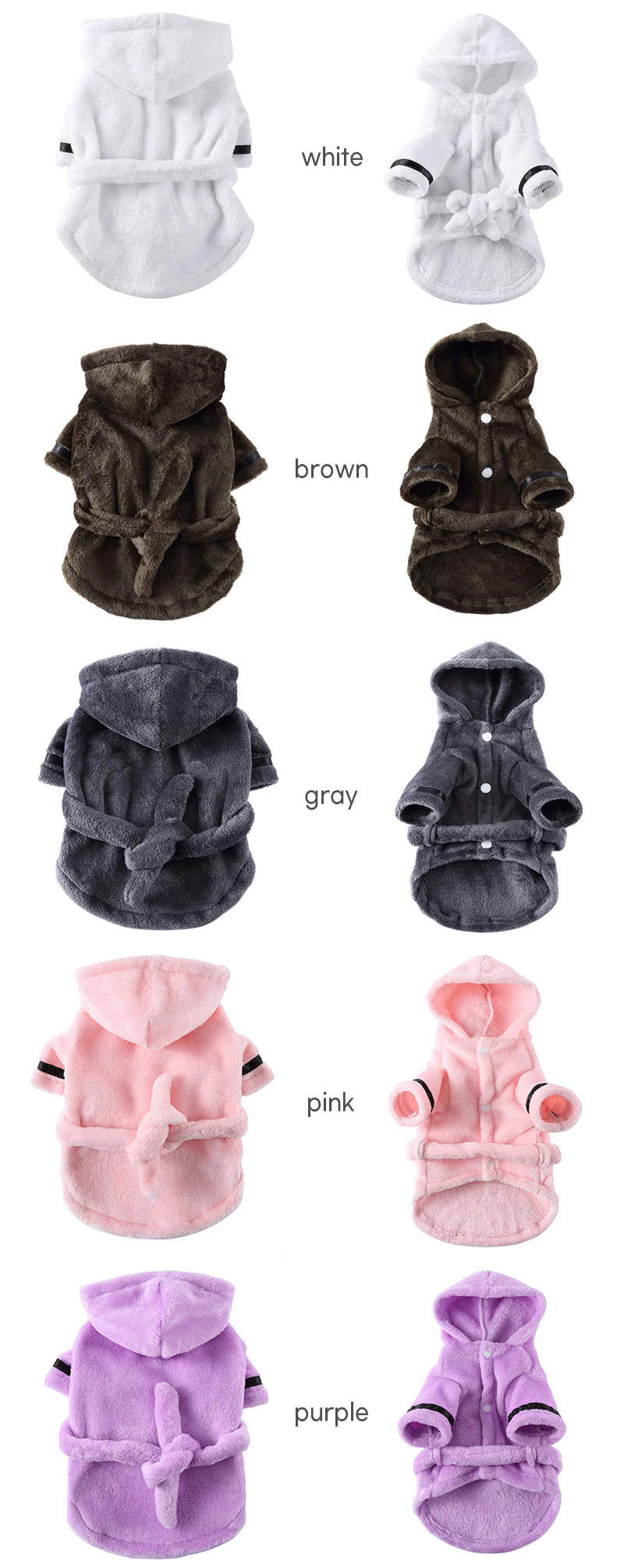 Luxury Soft Pet Dog Puppy Hooded Bathrobe - Image 4