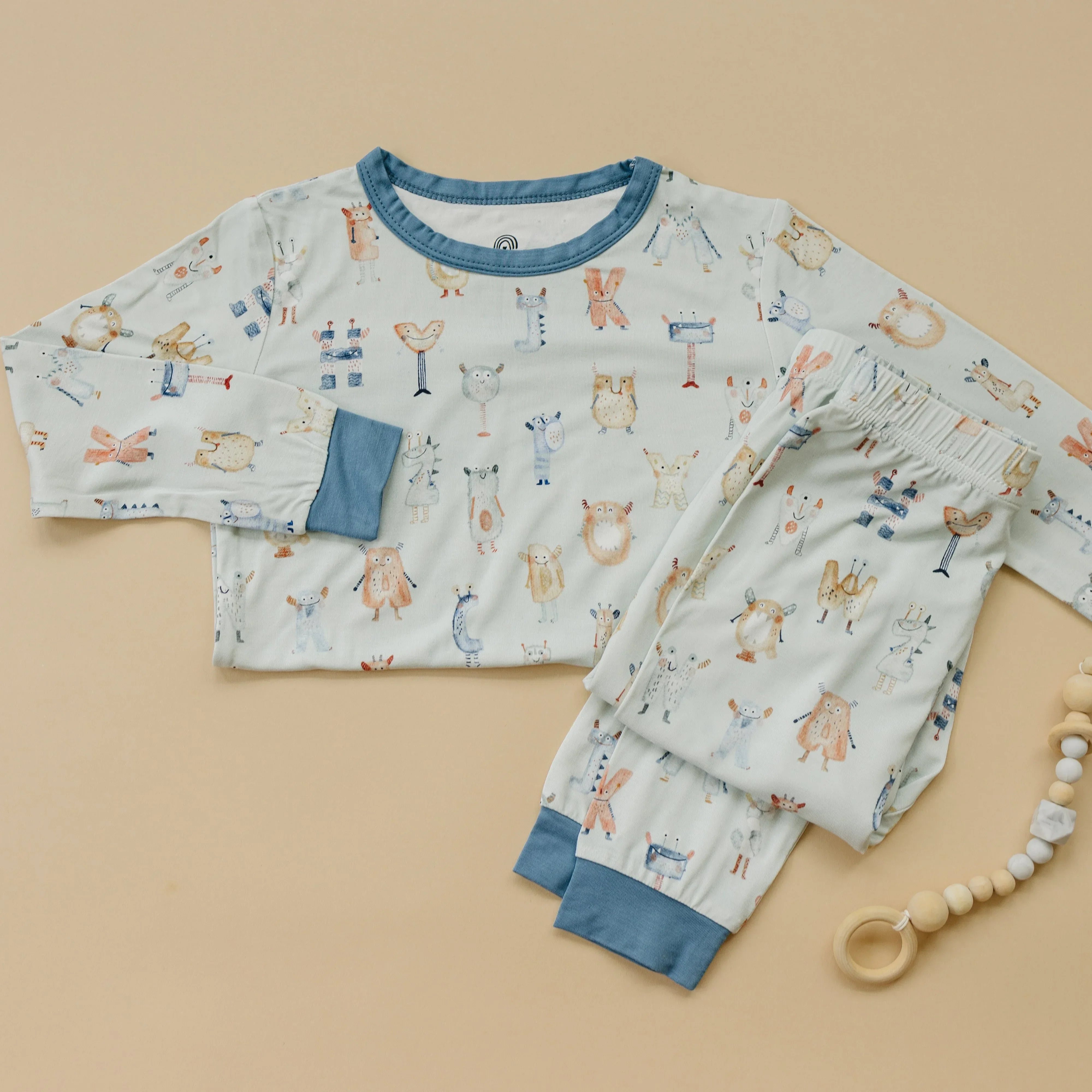 M is for Monsters 2pc Bamboo Pajamas - Image 2