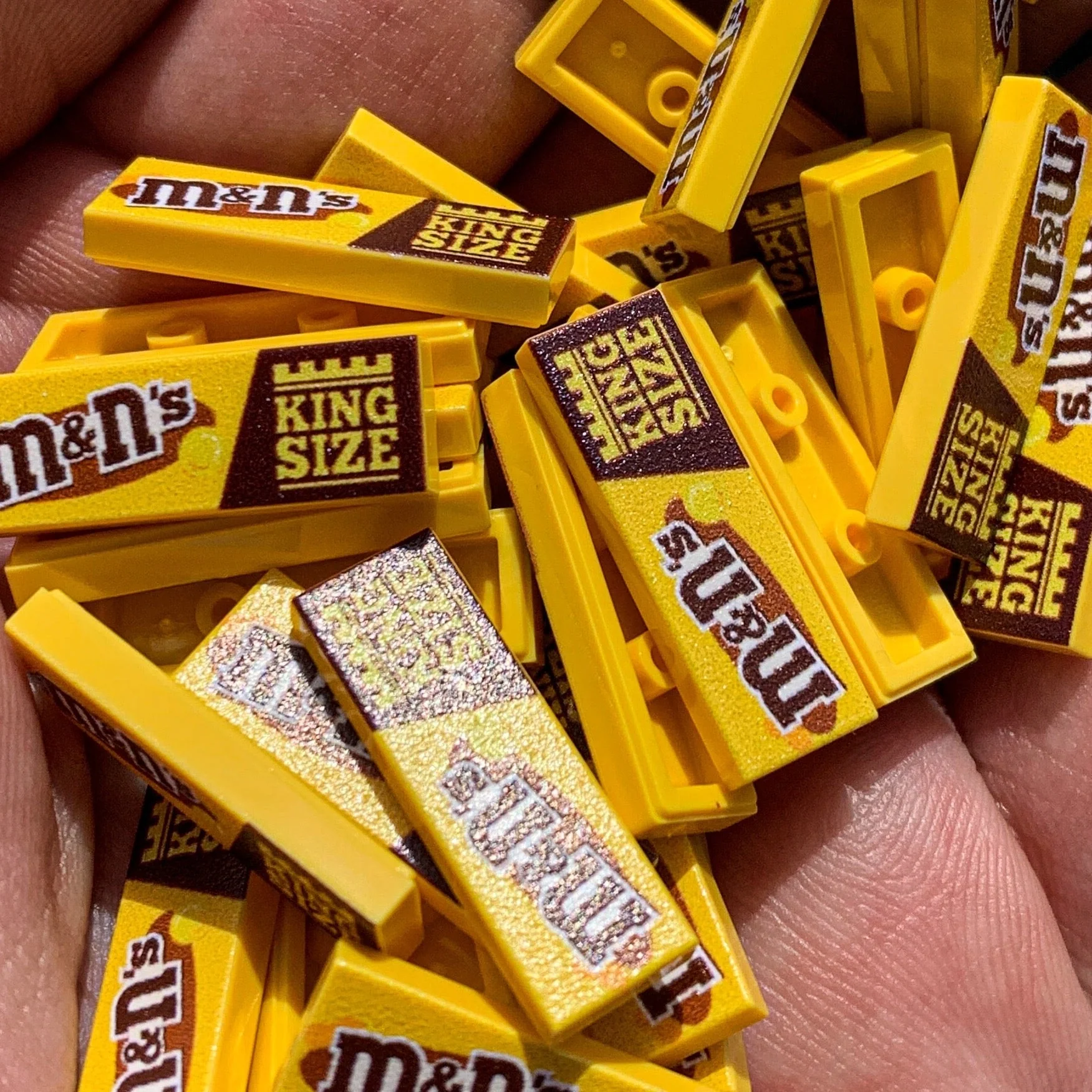 M&N's (Peanut) Candy (King Size) 1x3 Tile made using LEGO part - Image 2