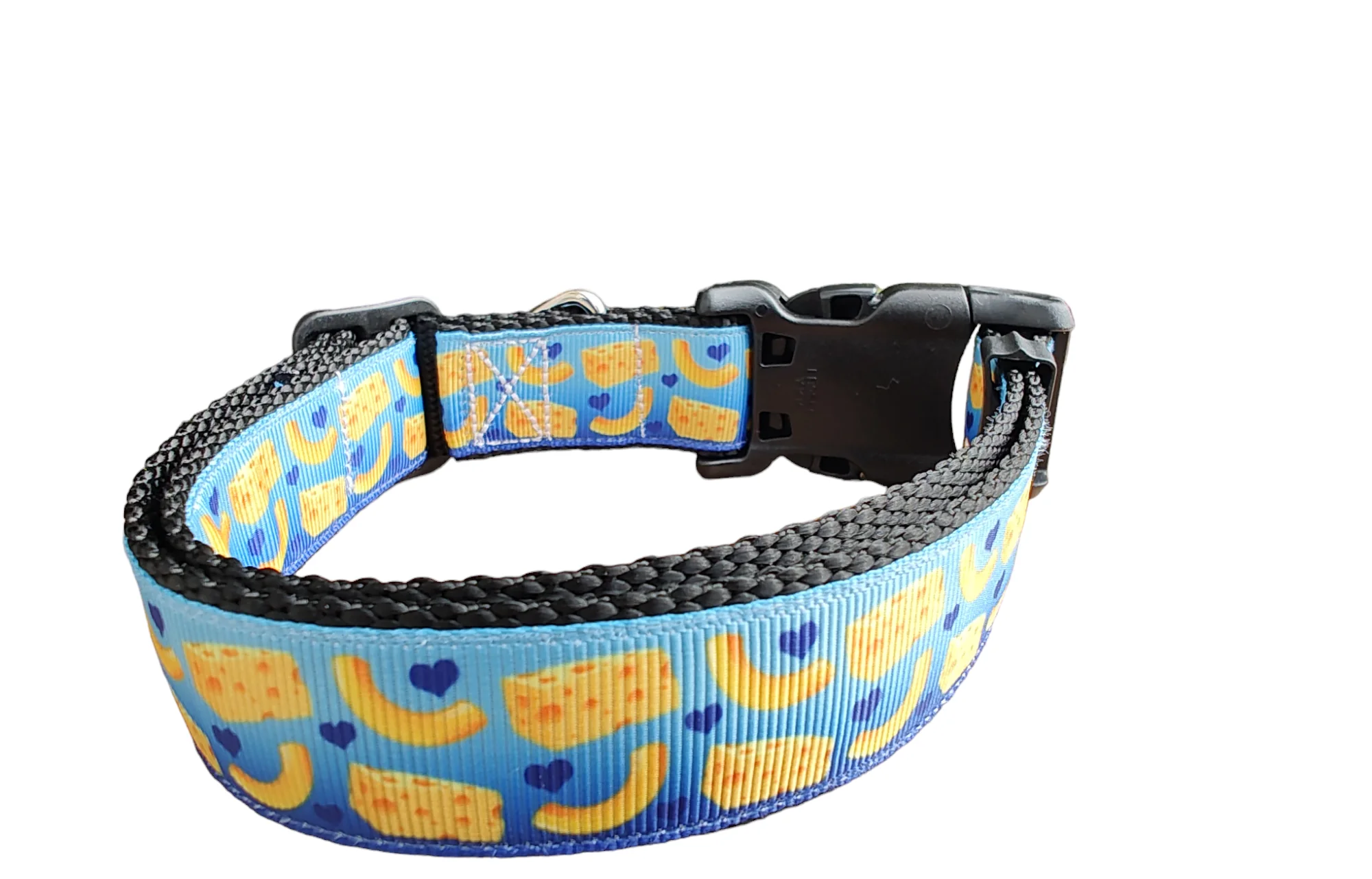 Mac And Cheese Black Nylon Dog Collar MD, LG, XL, Leash - Image 3