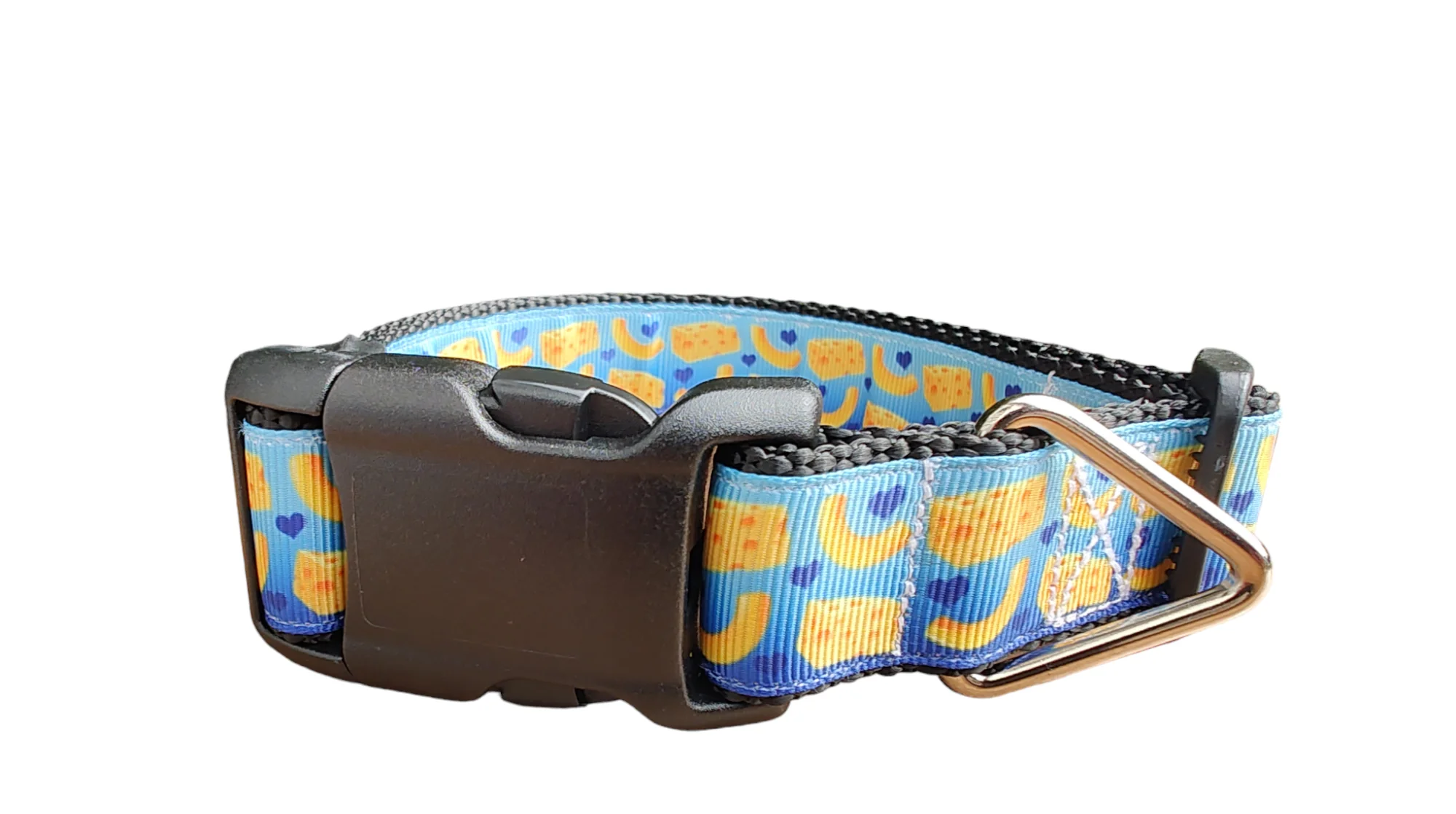 Mac And Cheese Black Nylon Dog Collar MD, LG, XL, Leash - Image 4