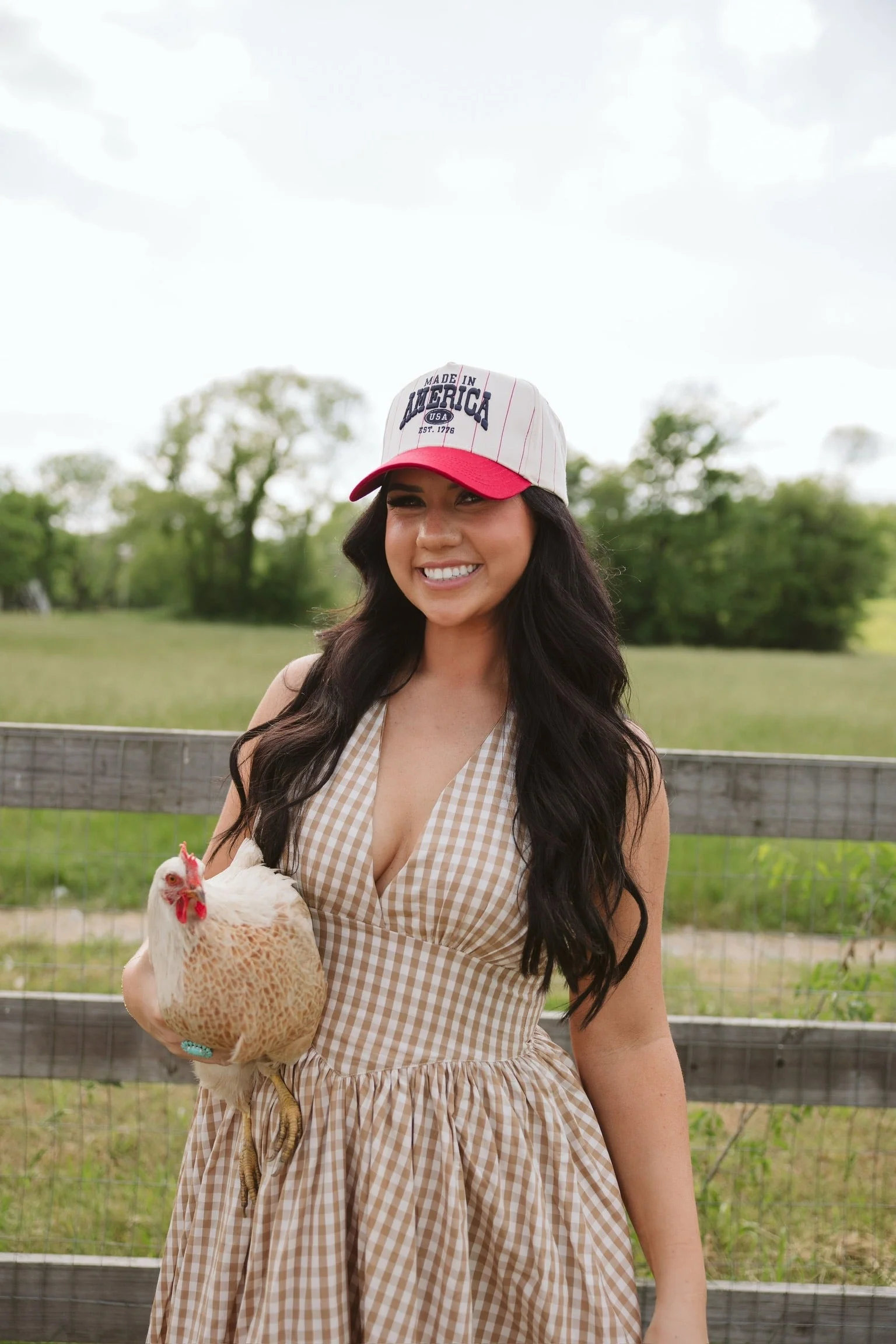 Made in America - Red Stripe Vintage Trucker Hat - Image 5