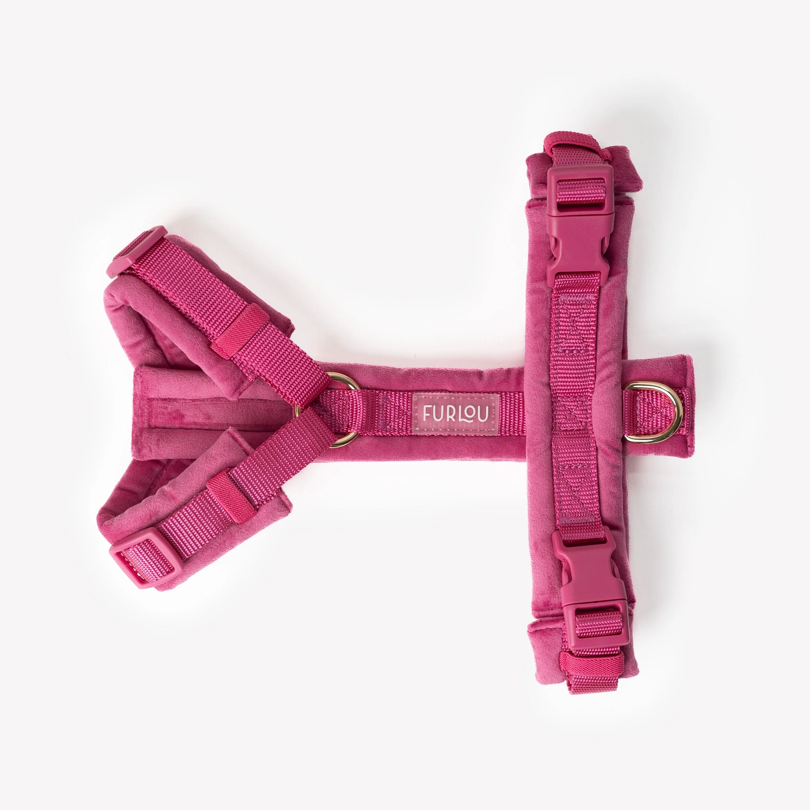 Magenta - Velvet Dog Harness - Image 2