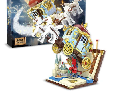 Magic Book Carriage Children Educational Assembly Building Blocks Toy - Image 6