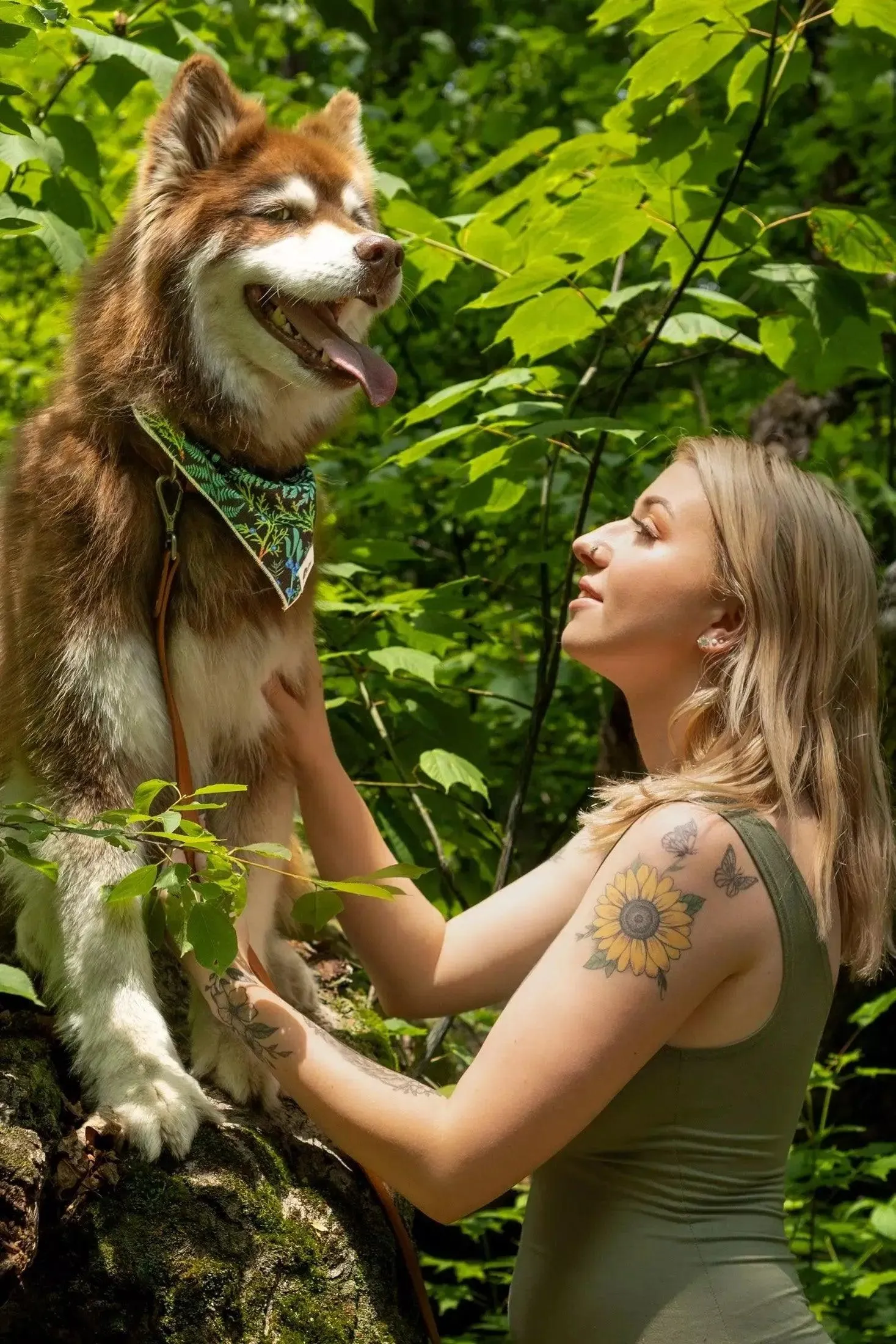 Magical Fern Forest Dog Bandana & Matching Keychain - Image 5