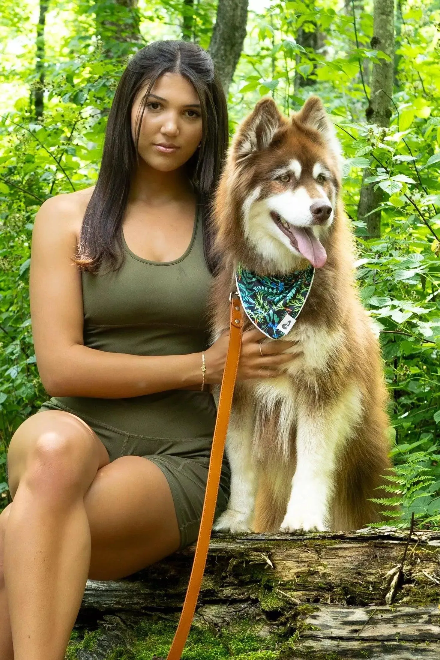 Magical Fern Forest Dog Bandana & Matching Keychain - Image 6