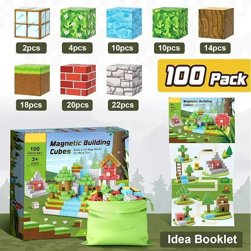 Magnetic Building Blocks Mine World Magnet Cube Set for Boy Girl Kid Age 3+ DIY Model Children Stem STEM Sensory Toy Gift - Image 12