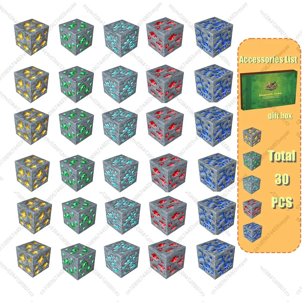 Magnetic Building Blocks Mine World Magnet Cube Set for Boy Girl Kid Age 3+ DIY Model Children Stem STEM Sensory Toy Gift - Image 17