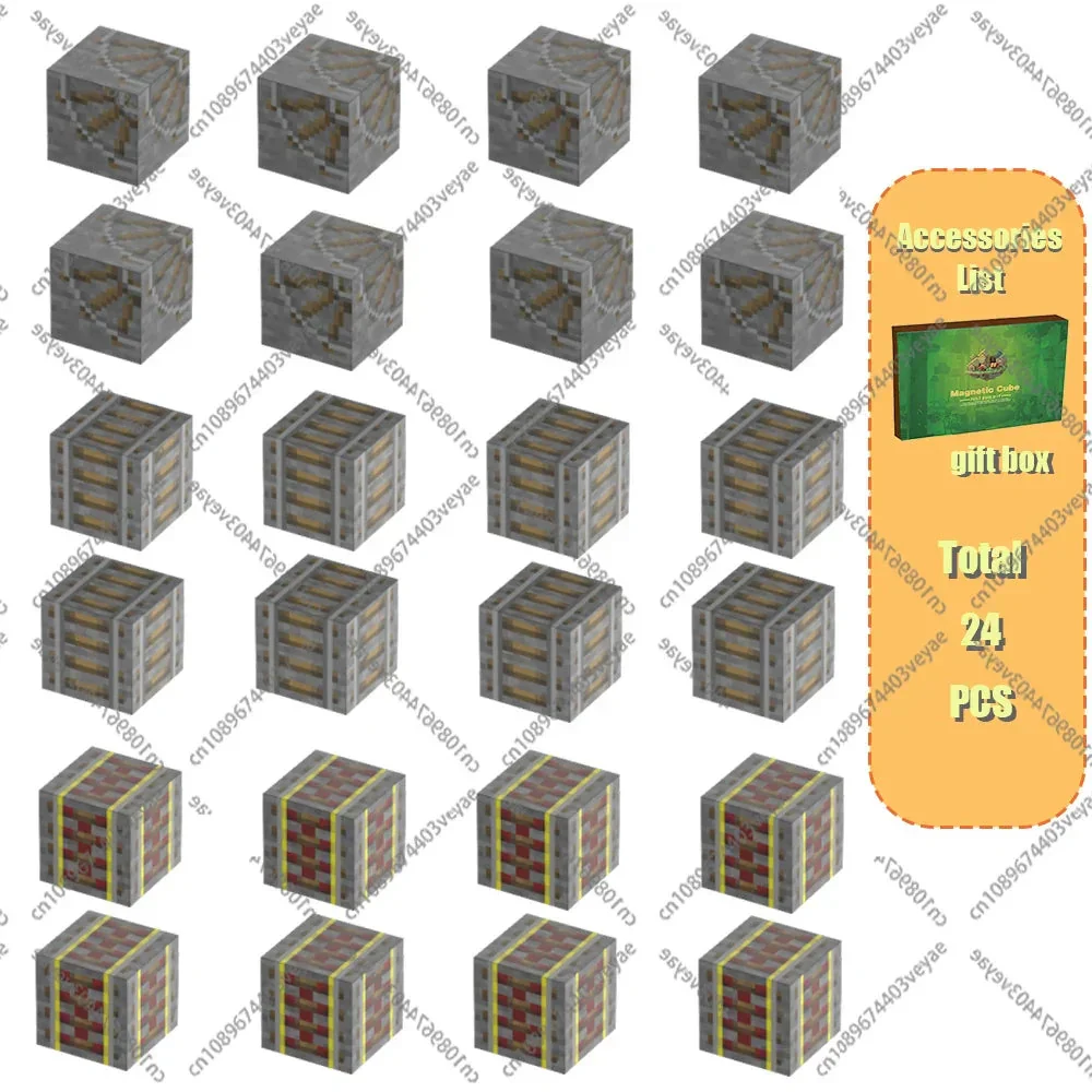 Magnetic Building Blocks Mine World Magnet Cube Set for Boy Girl Kid Age 3+ DIY Model Children Stem STEM Sensory Toy Gift - Image 19
